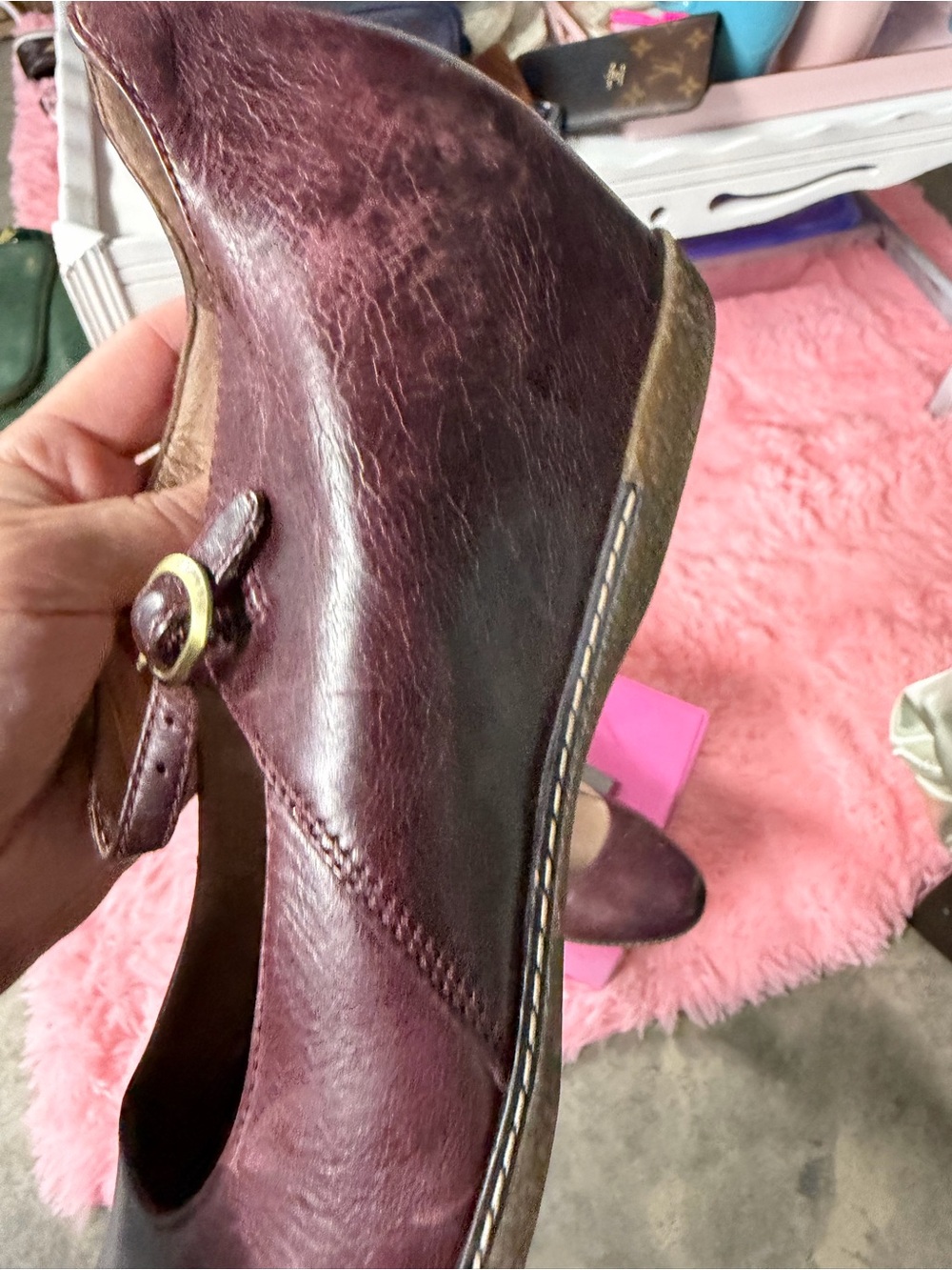 Dansko Mary Jane Wedge Pumps in Wine - Picture 10 of 10